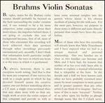 Brahms: Violin Sonatas