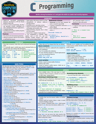 C Programming Language: A Quickstudy Laminated Reference Guide - Nixon