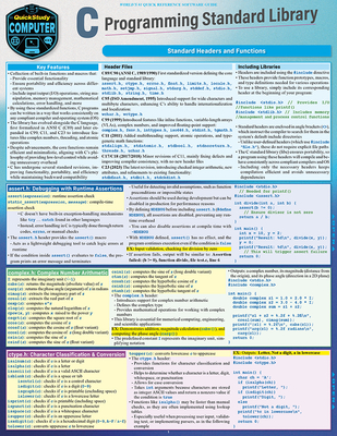 C Programming Language Standard Library: A Quickstudy Laminated Reference Guide - Nixon