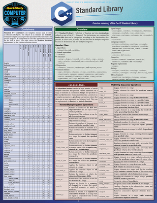C++ Standard Library: A Quickstudy Laminated Reference Guide - Smith, Scott