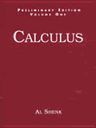 Calculus Preliminary Edition, Volume 1