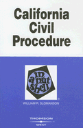 California Civil Procedure in a Nutshell