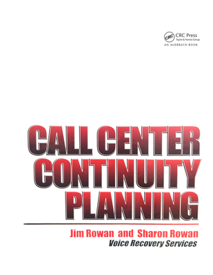 Call Center Continuity Planning - Rowan, Jim