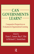 Can Governments Learn?: Comparative Perspectives on Evaluation and Organizational Learning