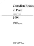 Canadian Books in Print 1994: Subject Index
