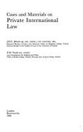Cases & Materials on Private International Law