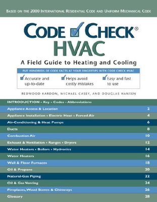 Code Check: HVAC: A Field Guide to Heating and Cooling - Kardon, Redwood, and Casey, Michael, and Hansen, Douglas