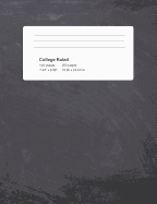 College Ruled: Black Cover Notebook 100 Sheets 200 Pages