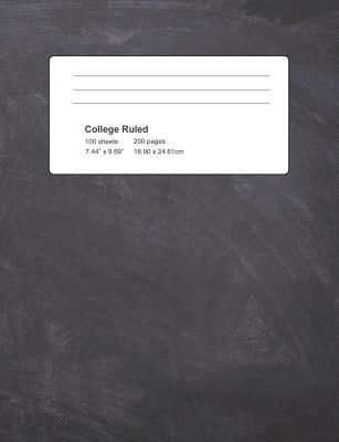 College Ruled: Black Cover Notebook 100 Sheets 200 Pages - S, Michael