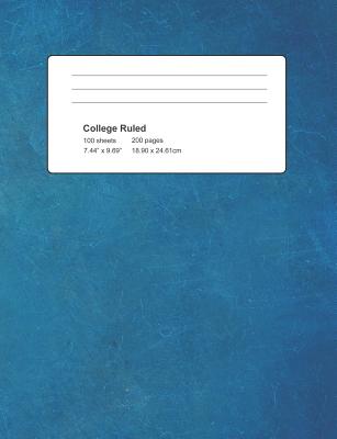 College Ruled: Blue Cover 100 Sheets 200 Pages - S, Michael