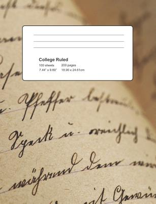 College Ruled: Handwriting Cover Notebook 100 Sheets 200 Pages - S, Michael