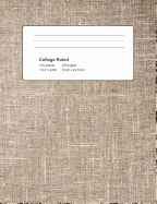 College Ruled: Textile Cover Notebook 100 Sheets 200 Pages