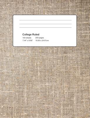 College Ruled: Textile Cover Notebook 100 Sheets 200 Pages - S, Michael