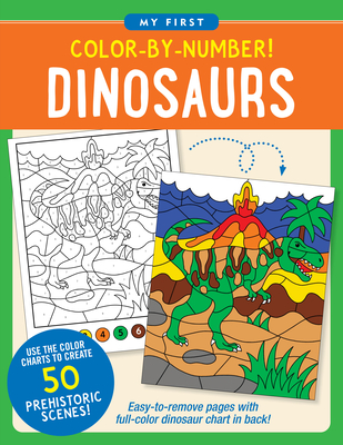 Color-By-Number! Dinosaurs (50 Unique, One-Sided Designs) - 
