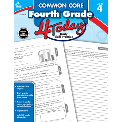 Common Core Fourth Grade 4 Today: Daily Skill Pracitce Volume 1 - Carson Dellosa Education (Compiled by)