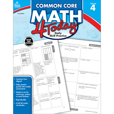 Common Core Math 4 Today, Grade 4: Daily Skill Practice Volume 7 - McCarthy, Erin