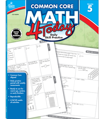 Common Core Math 4 Today, Grade 5: Daily Skill Practice Volume 8 - McCarthy, Erin