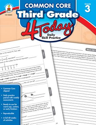 Common Core Third Grade 4 Today: Daily Skill Practice - Carson-Dellosa Publishing (Compiled by)