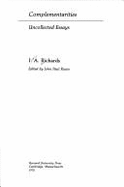 Complementarities: Uncollected Essays