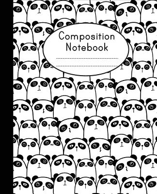 Composition Notebook: Cute Panda Pattern - College Ruled - Notebook For Kids, School Notebook - Shabibuz Huncle