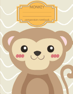 Composition Notebook: Monkey Notebook (School Notebook) - 108 Page Softback Latge Print 8.5"x11" Seamless Wided Ruled Composition Notebook: Composition Notebook