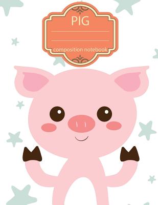 Composition Notebook: Pig Notebook (School Notebook) - 108 Page Softback Latge Print 8.5"x11" Seamless Wided Ruled Composition Notebook: Composition Notebook - MS Composition