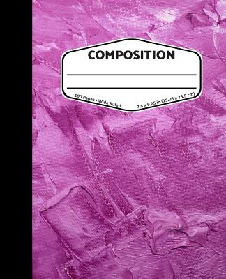 Composition Notebook: Purple Paint Wide Ruled - Three Dogs Publishing