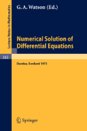 Conference on the Numerical Solution of Differential Equations: Dundee 1973