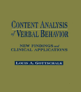 Content Analysis of Verbal Behavior: New Findings and Clinical Applications