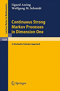 Continuous Strong Markov Processes in Dimension One: A Stochastic Calculus Approach - Assing, Sigurd, and Schmidt, Wolfgang M