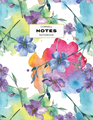 Cornell Notes Notebook: Note Taking with College Ruled Lines, Index and Numbered Pages, Tropical Floral - Willow, Enchanted