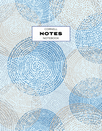 Cornell Notes Notebook: Note Taking with Graph Paper Quad Grid, Index and Numbered Pages, Blue Circles