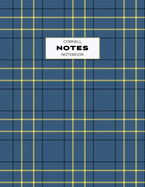 Cornell Notes Notebook: Note Taking with Graph Paper Quad Grid, Index and Numbered Pages, Plaid
