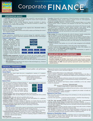 Corporate Finance: Quickstudy Laminated Reference Guide - Barcharts Inc