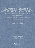 Corporations, Other Limited Liability Entities, Statutory and Documentary Supplement, 2019-2020