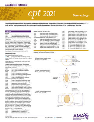 CPT 2021 Express Reference Coding Card: Dermatology - American Medical Association