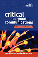 Critical Corporate Communications: A Best Practice Blueprint