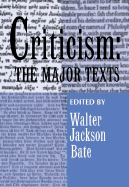 Criticism: The Major Texts