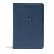 CSB Everyday Study Bible, Navy Cross LeatherTouch