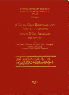 Cusas 29: A Late Old Babylonian Temple Archive from Dur-Abiesuh: The Sequel