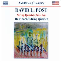 David L. Post: String Quartets Nos. 2-4 - Hawthorne String Quartet; Mark Ludwig (viola); Ronan Lefkowitz (violin); Sato Knudsen (cello); Si Jung Huang (violin)