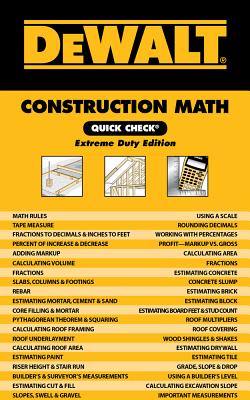 Dewalt Construction Math Quick Check: Extreme Duty Edition - Prince, Chris