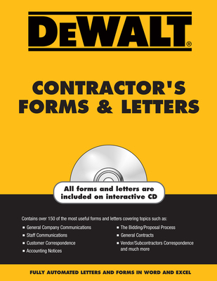 Dewalt Contractor's Forms & Letters - Rosenberg, Paul, and American Contractors Educational Services
