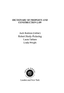 Dictionary of Property and Construction Law