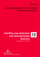Die Abwaegung Gemae? � 1 Abs. 7 Baugb Nach Erlass Des Eag Bau