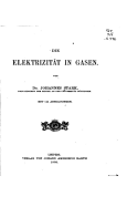 Die Elektrizit�t in Gasen