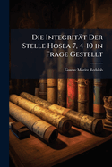 Die Integrit?t Der Stelle Hosea 7, 4-10 in Frage Gestellt