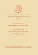 Die Multiregionale Input-Output-Analyse. Die Multiregionale Input-Output-Analyse Im Rahmen Der Ewg: Statistisch-Methodologische Probleme