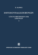 Differentialgleichungen L�sungsmethoden Und L�sungen