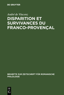 Disparition et survivances du franco-proven?al